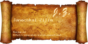 Janecskai Zilia névjegykártya